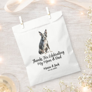 Boston Terrier Pet Cocktail Wedding  Favour Bags