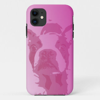 Boston Terrier Pink iPhone 5 iPhone 11 Case