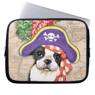 Boston Terrier Pirate Laptop Sleeve