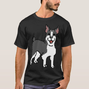 Boston Terrier Pixel Art T-Shirt