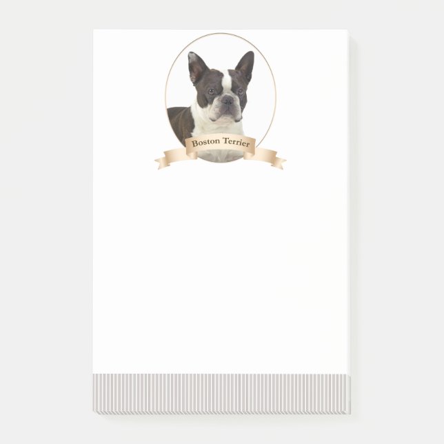 Boston Terrier Post-It Notes (Front)