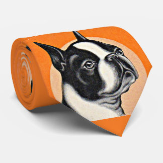 Boston terrier print  tie