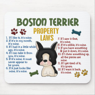Boston Terrier Property Laws 4 Mouse Mat