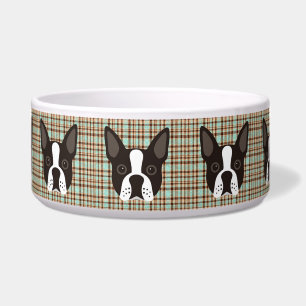 Boston Terrier Puppy Dog Tartan Plaid
