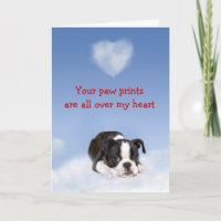 Boston Terrier Puppy Love Card