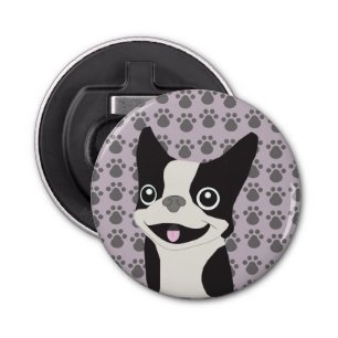 Boston Terrier, Purple lavender Bottle Opener
