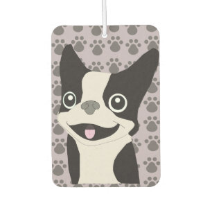Boston Terrier, Purple lavender Car Air Freshener