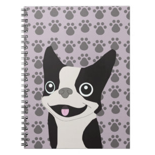 Boston Terrier, Purple lavender Notebook
