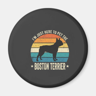 Boston Terrier Retro Dog Lover Graphic_1 Magnet