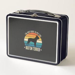 Boston Terrier Retro Dog Lover Graphic_1 Metal Lunch Box