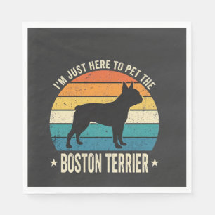 Boston Terrier Retro Dog Lover Graphic_1 Napkin