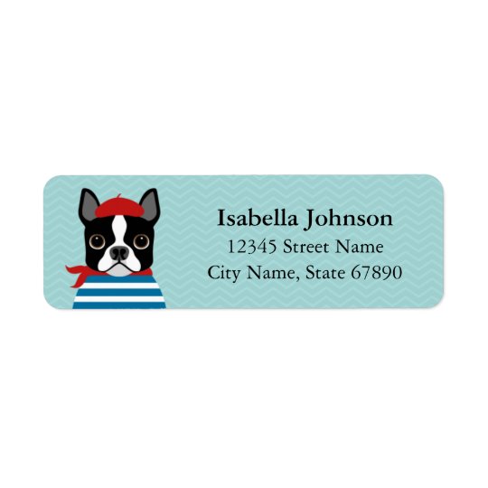 Boston Terrier Return Address Labels Zazzle.co.uk