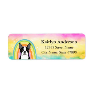 Boston Terrier Return Address Labels