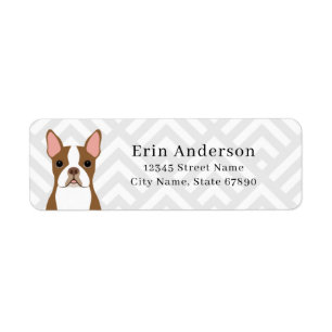 Boston Terrier Return Address Labels