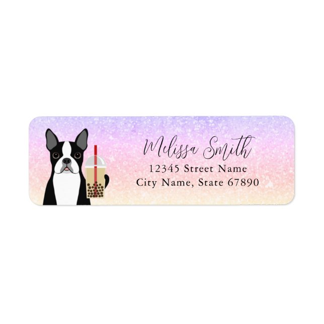 Boston Terrier Return Address Labels (Front)