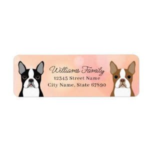 Boston Terrier Return Address Labels