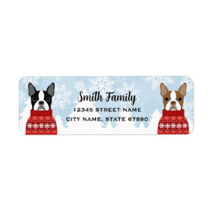 Boston Terrier Return Address Labels