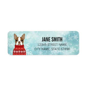 Boston Terrier Return Address Labels