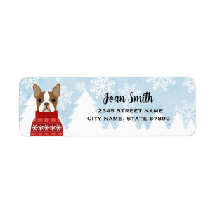Boston Terrier Return Address Labels