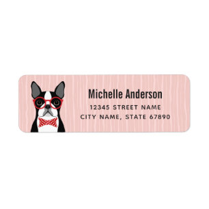 Boston Terrier Return Address Labels