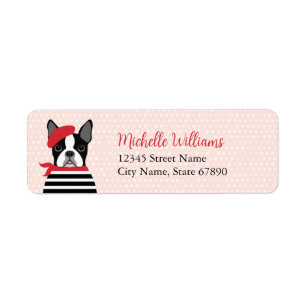 Boston Terrier Return Address Labels