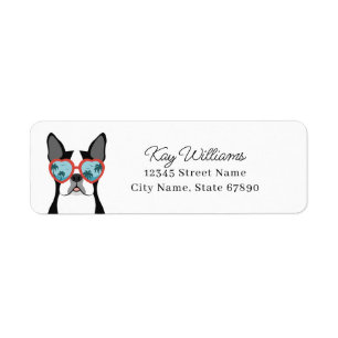 Boston Terrier Return Address Labels
