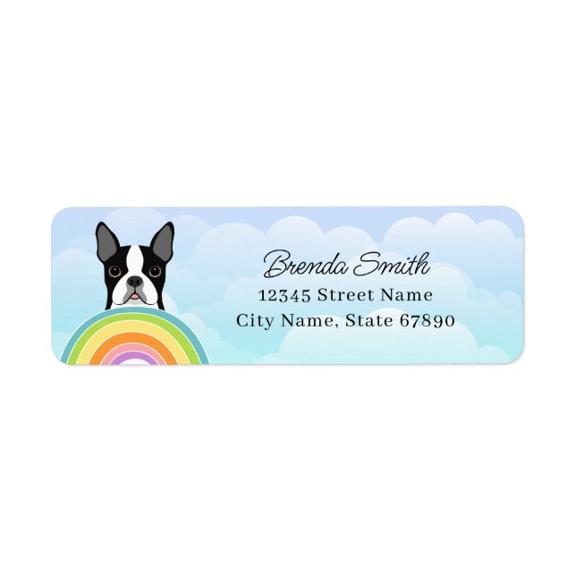 Boston Terrier Return Address Labels (Front)