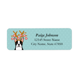 Boston Terrier Return Address Labels