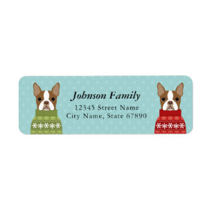 Boston Terrier Return Address Labels