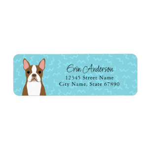 Boston Terrier Return Address Labels