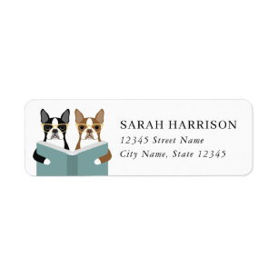 Boston Terrier Return Address Labels