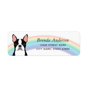 Boston Terrier Return Address Labels