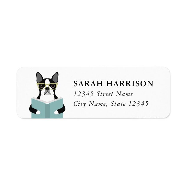 Boston Terrier Return Address Labels (Front)