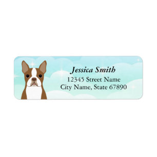 Boston Terrier Return Address Labels