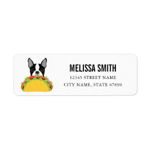 Boston Terrier Return Address Labels