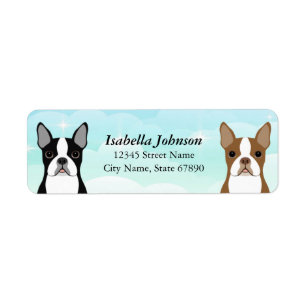 Boston Terrier Return Address Labels