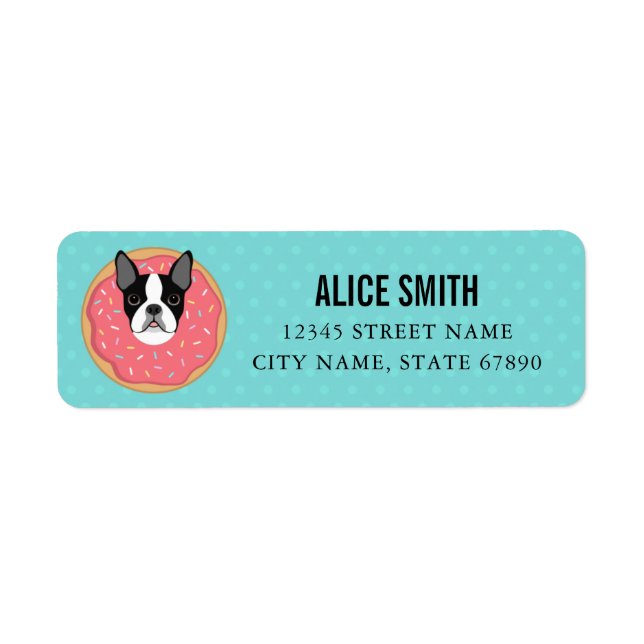 Boston Terrier Return Address Labels (Front)