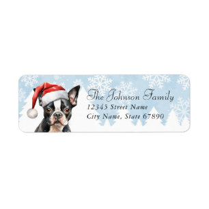 Boston Terrier Return Address Labels
