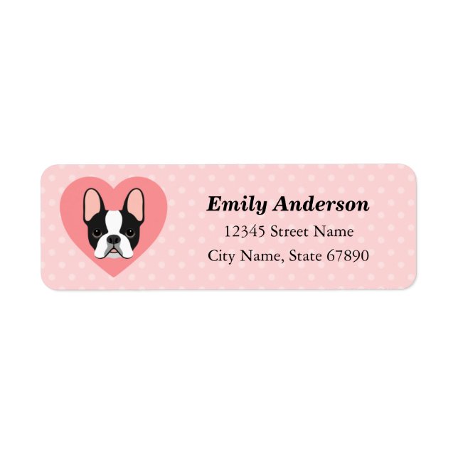 Boston Terrier Return Address Labels (Front)