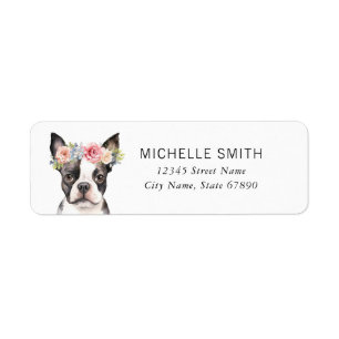 Boston Terrier Return Address Labels