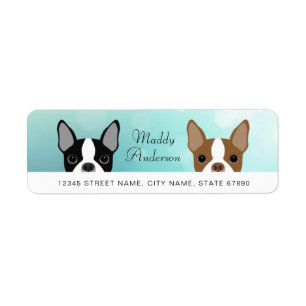 Boston Terrier Return Address Labels