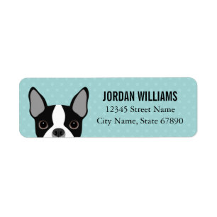 Boston Terrier Return Address Labels