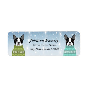Boston Terrier Return Address Labels