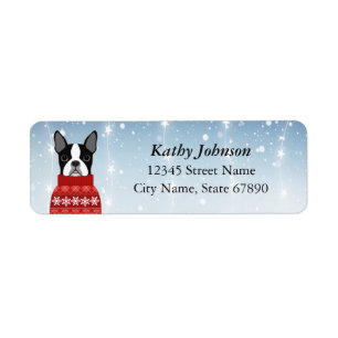 Boston Terrier Return Address Labels