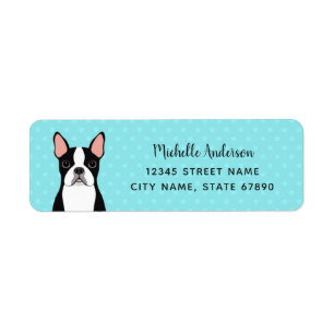 Boston Terrier Return Address Labels