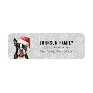 Boston Terrier Return Address Labels
