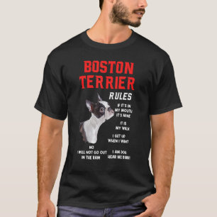 Boston Terrier Rules Fun Dog Owner Pet I M Dog Fu T-Shirt