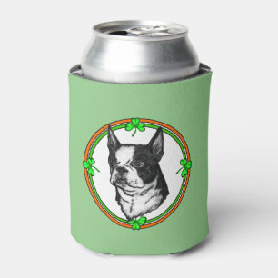 Boston Terrier Saint Patricks Day Can Cooler
