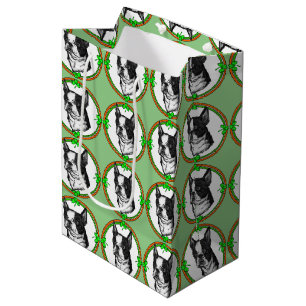 Boston Terrier Saint Patricks Day Medium Gift Bag