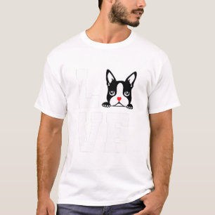 Boston Terrier Shirt I Love My Bostie Tee Gift for